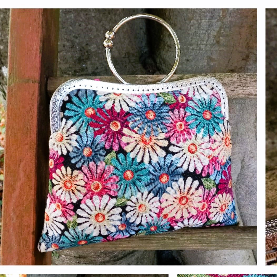 &#39;Flower Power&#39; Vintage style handbag