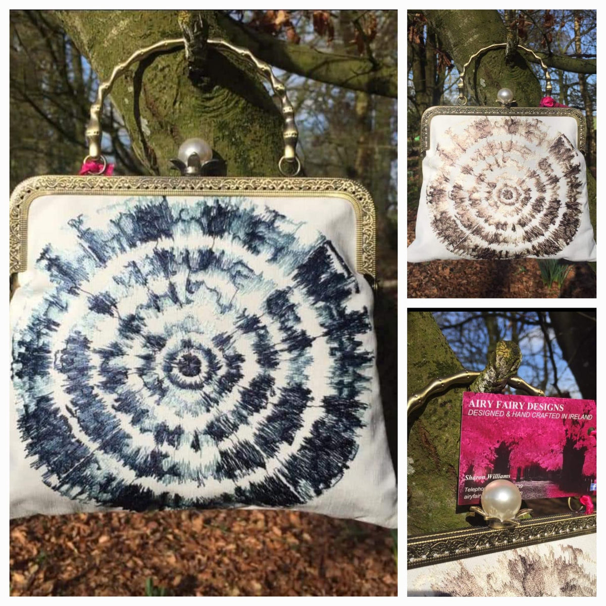 &#39;Dual Sunburst&#39; Vintage style handbag
