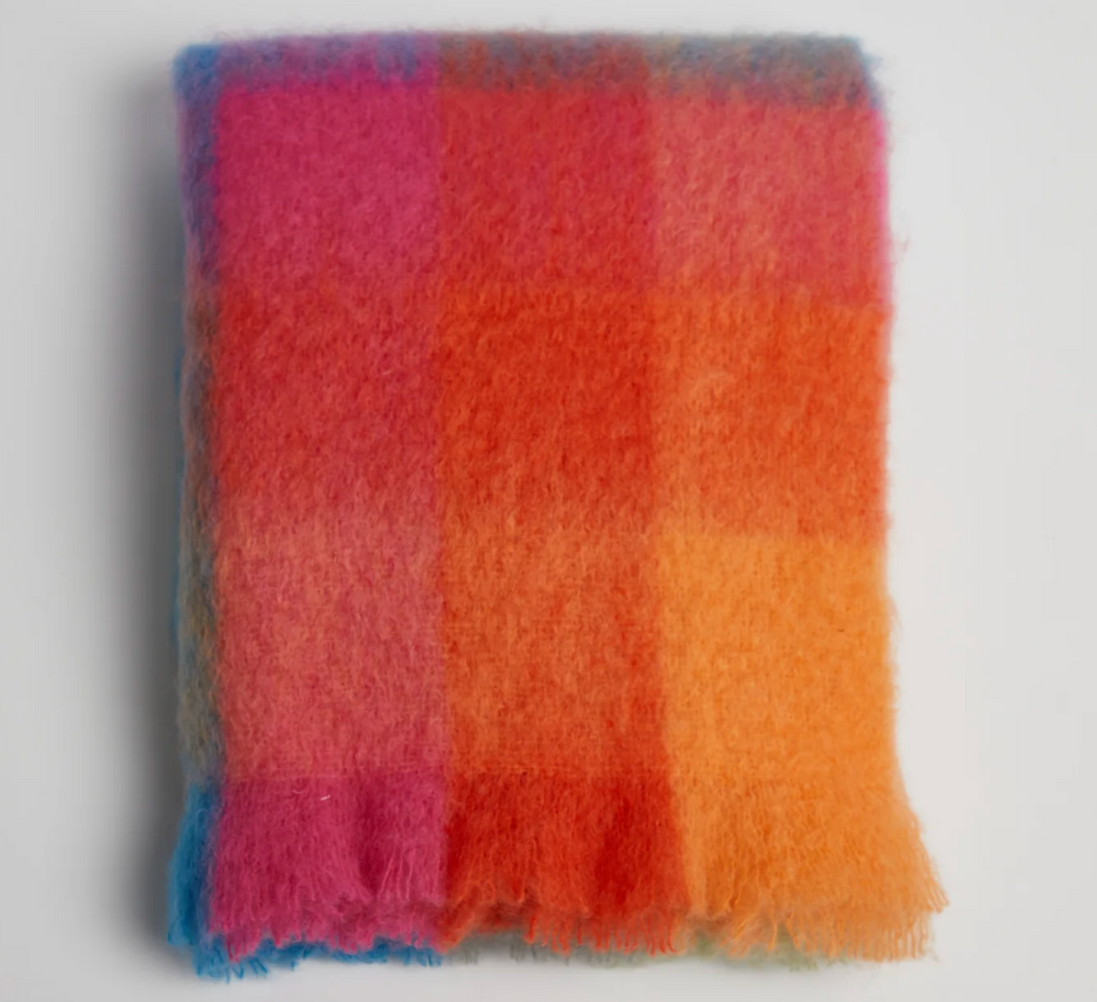Foxford Mohair Colour Block Throw