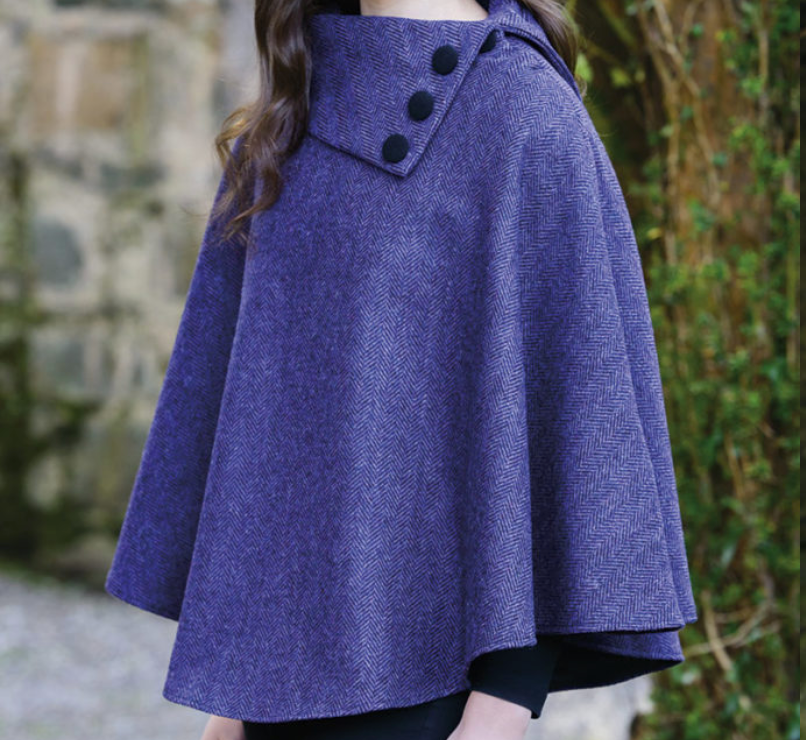 Wool Poncho - Heather