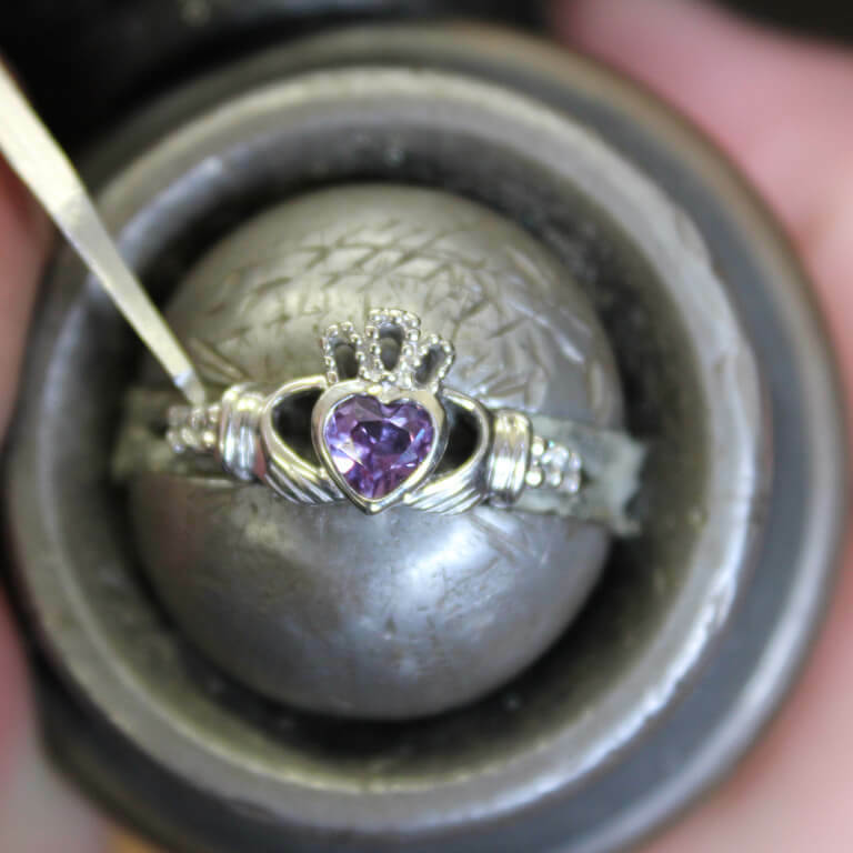Birthstone Claddagh Ring - June