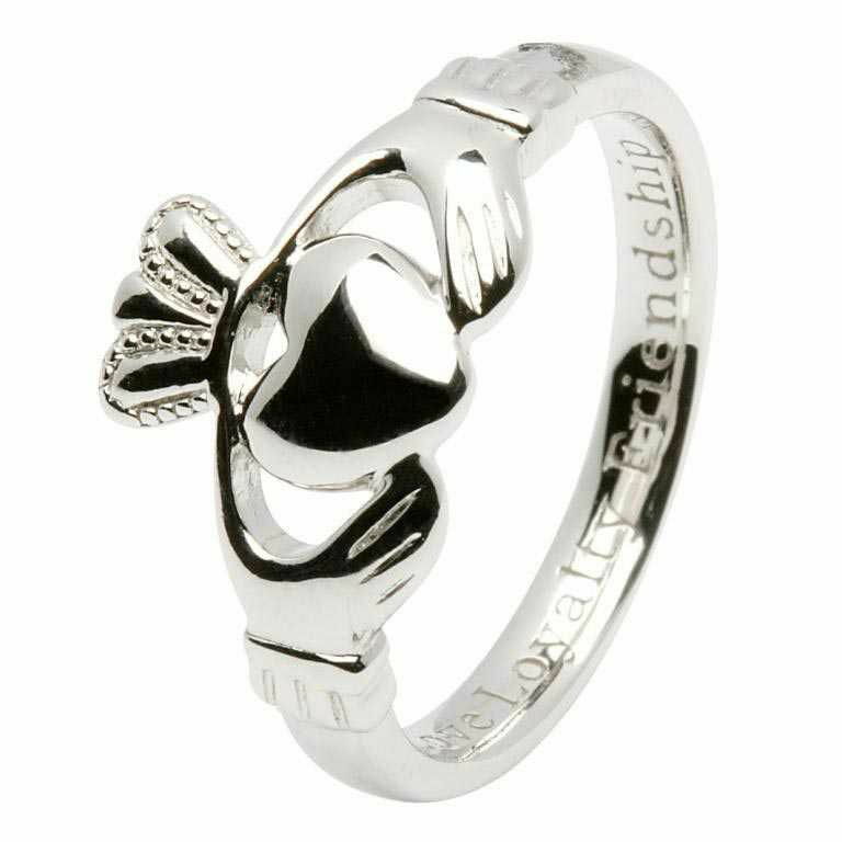 Sterling Silver &#39;Comfort Fit&#39; Claddagh Ring