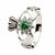 Sterling Silver Stone Set Claddagh Ring