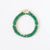 Green Agate Double Wrap Bracelet (Gold)
