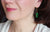 Green Agate Drop Earrings (Gold)