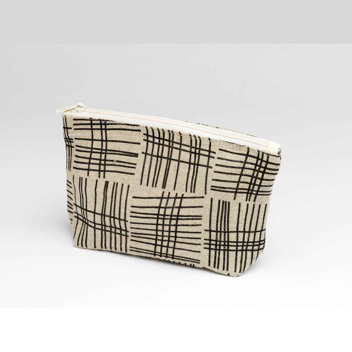 &quot;Weave&quot; Irish Linen Makeup Bag