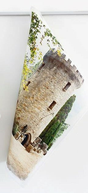 &quot;Powerscourt&quot; Tea Towel Image Pepperpot Tower