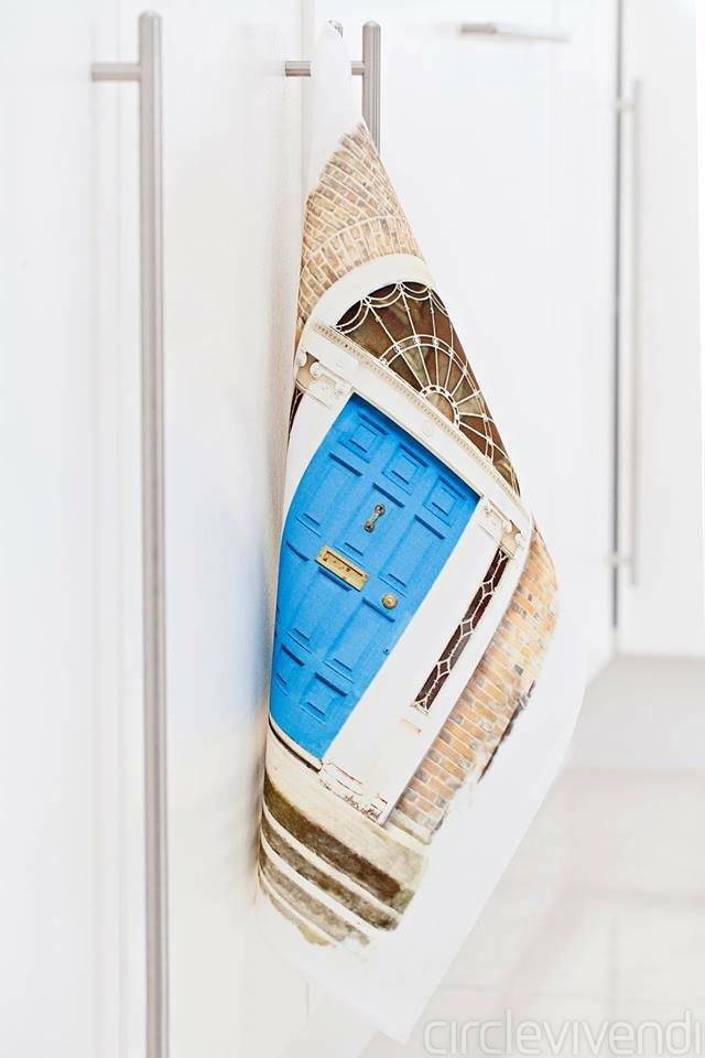 "Georgian Doors" Tea Towel (Blue)