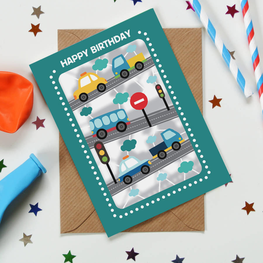 'Traffic' Birthday Card (KE006)