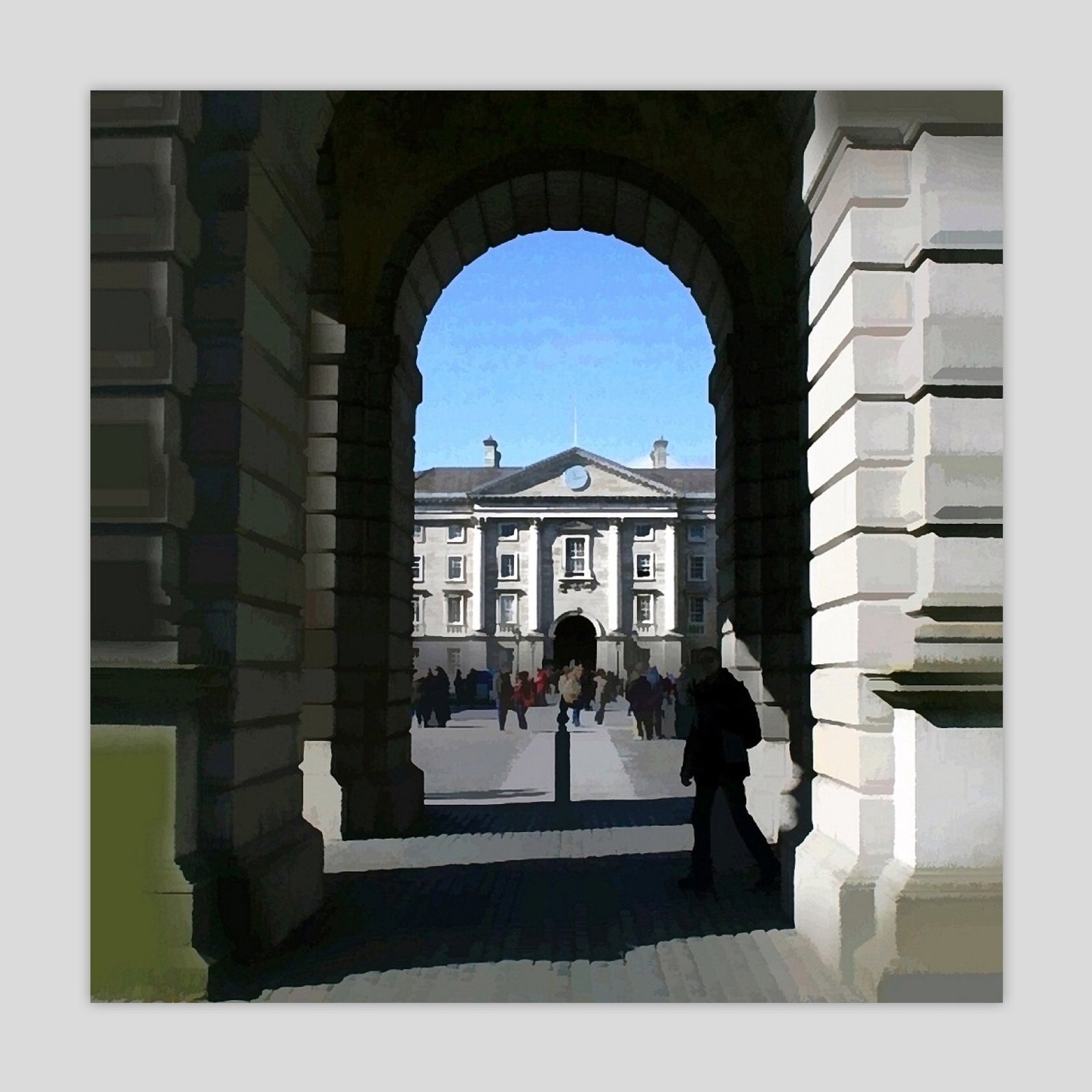 Trinity College Dublin: Front Square from the Campanile (2499S-M7)