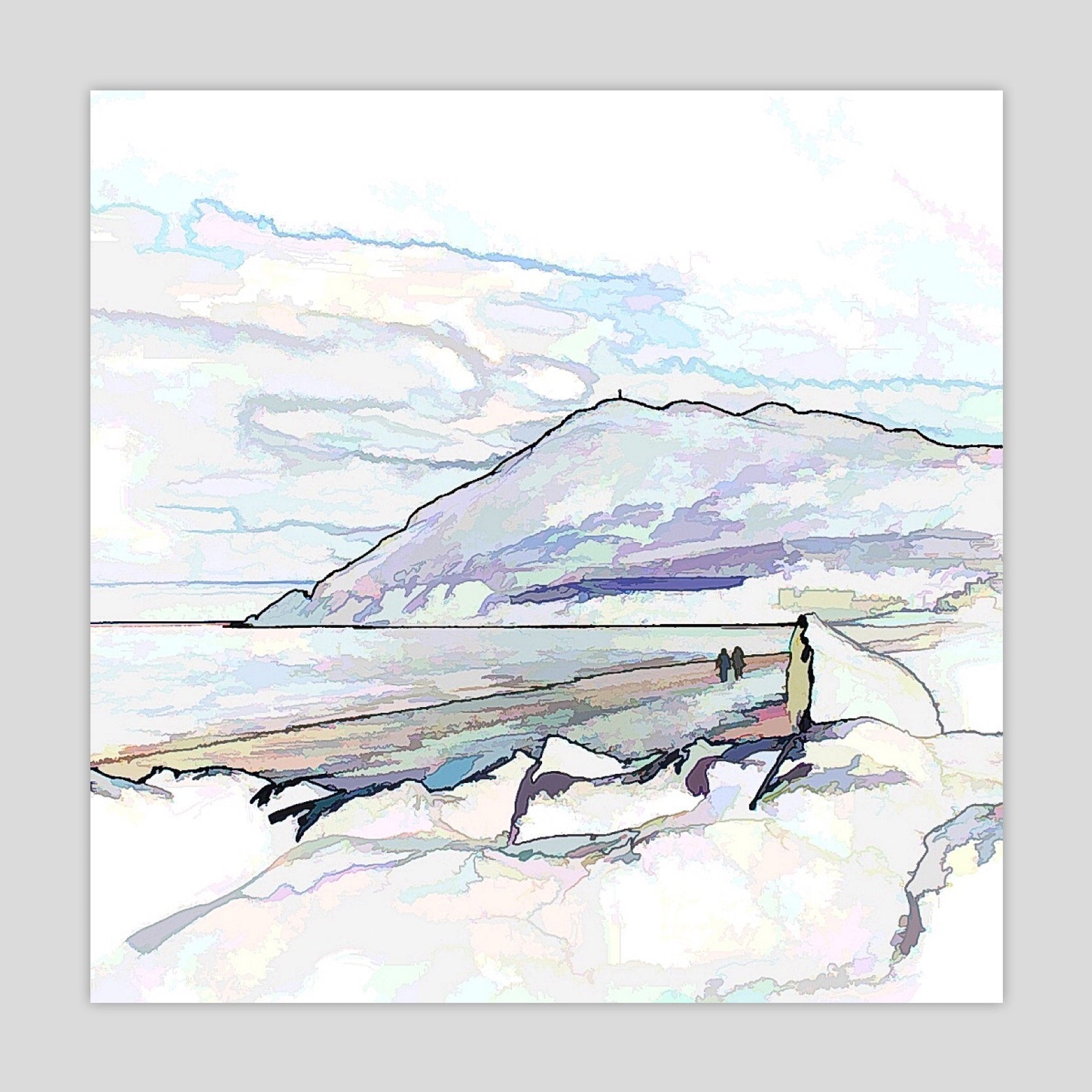 A Walk on the Beach (Bray Head) (2781S-A8)