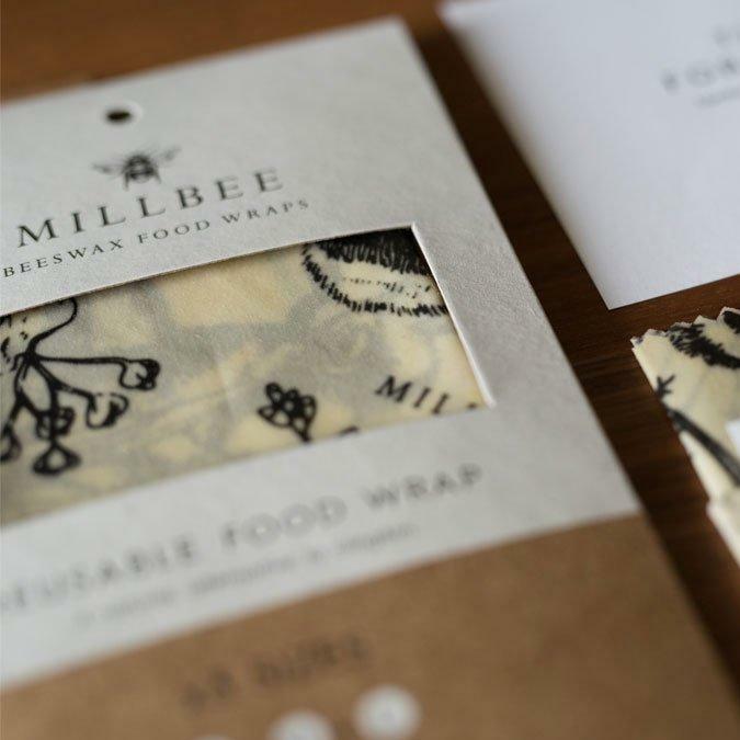 Millbee Beeswax Food Wraps - Variety Pack