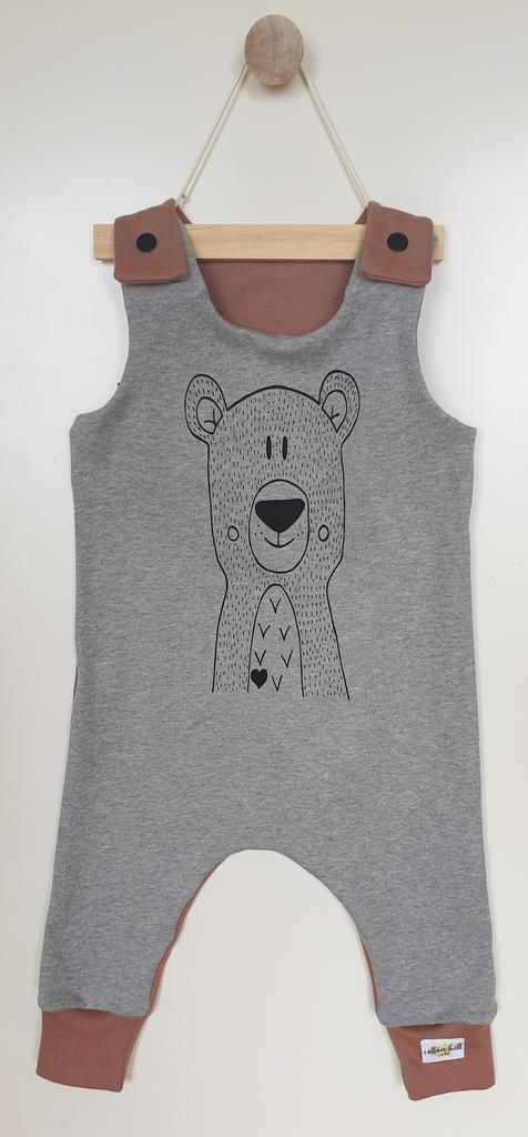 Bear Harem Romper Cinnamon