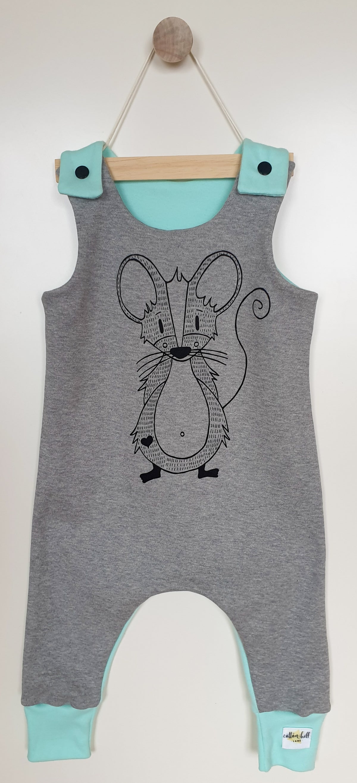 Mouse Harem Romper Mint