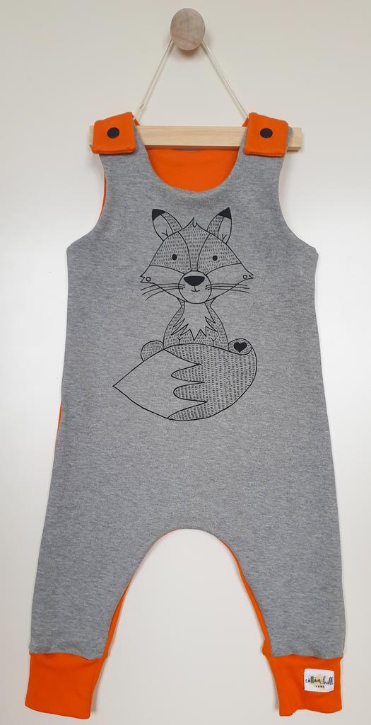 Fox Harem Romper Orange