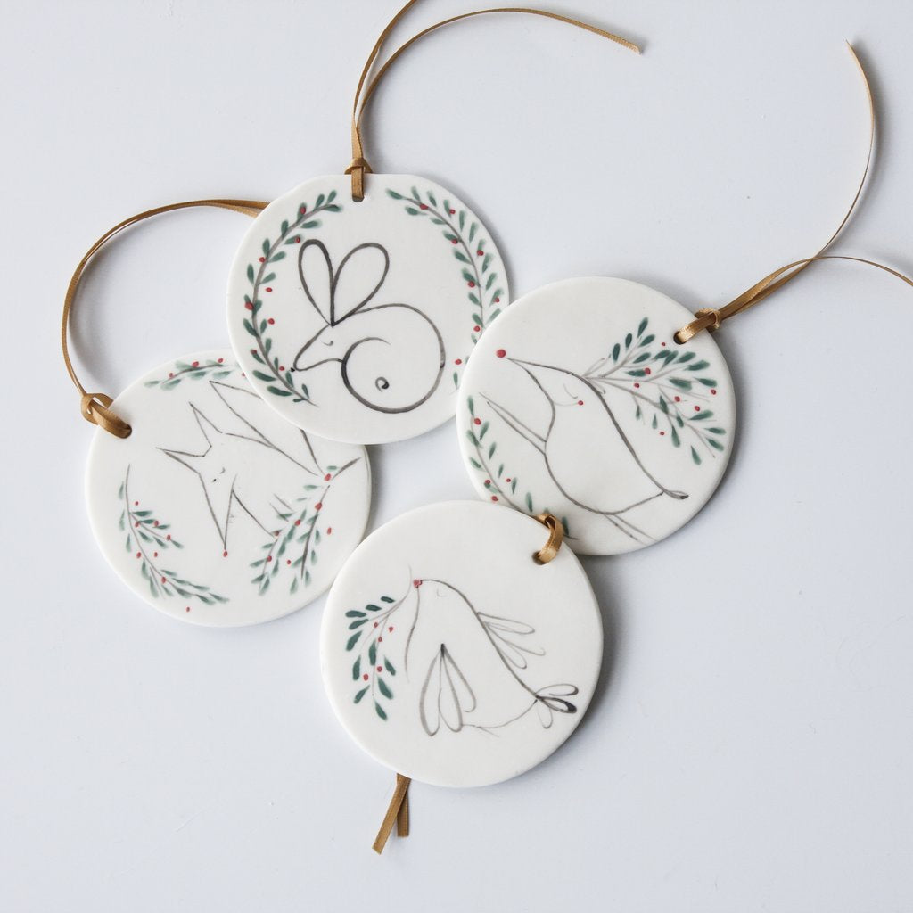 Christmas Hanging Disc -Dove