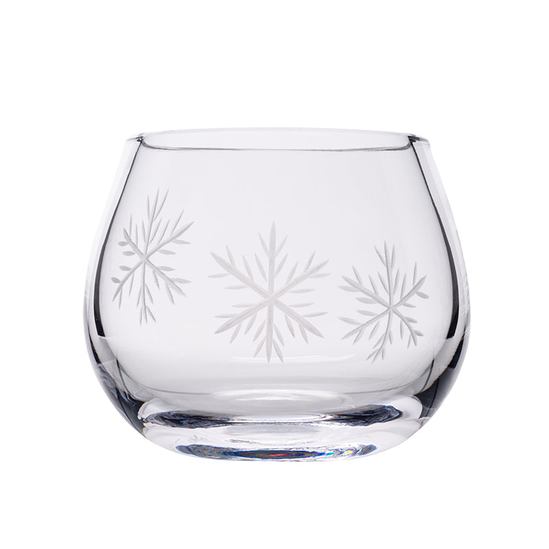 Clear Crystal Snowflake Votive