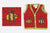 Handknitted Baby Waistcoat - Red with Bumble Bee motif