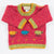 Handknitted Baby Sweater - Cerise with Sheep motif