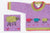 Handknitted Baby Sweater - Lilac  with Rainbow Sheep motif
