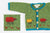 Handknitted Baby Cardigan - Green with Rainbow Sheep motif