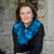 Felted Ruffle Collar - Deep Blue