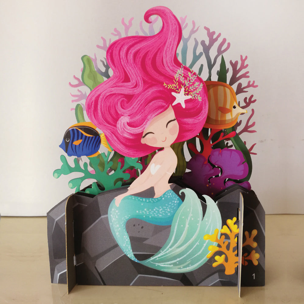 Kids Pop-up 3D Card &#39;Mermaid&#39; (KID005)