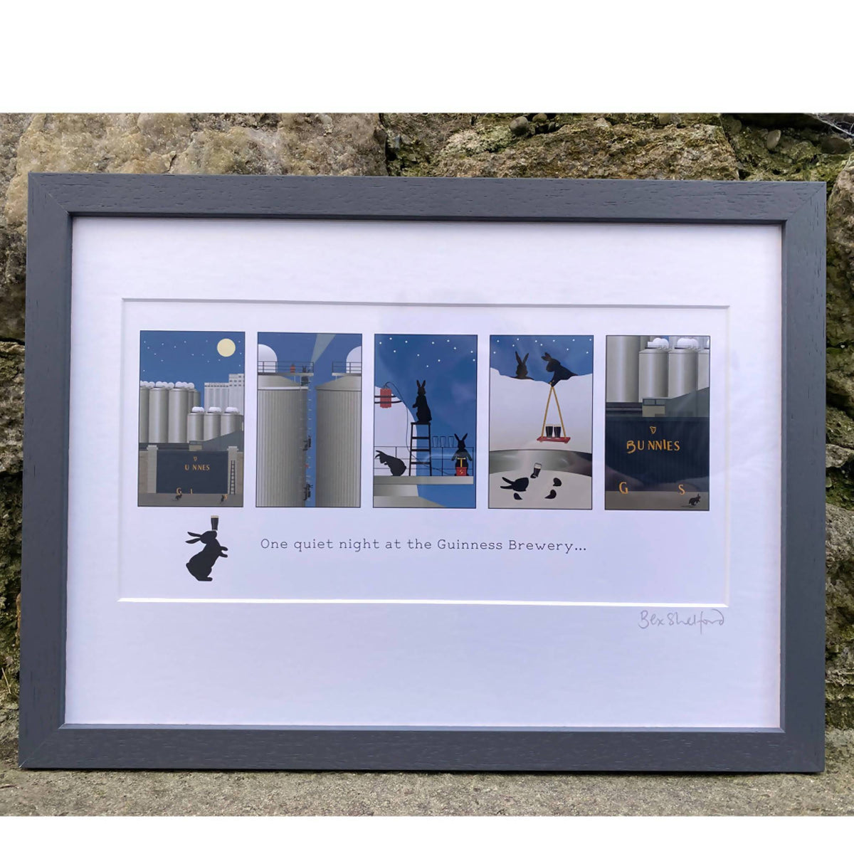 &#39;One Quiet Night in The Guinness Brewery, Dublin&#39;  Print