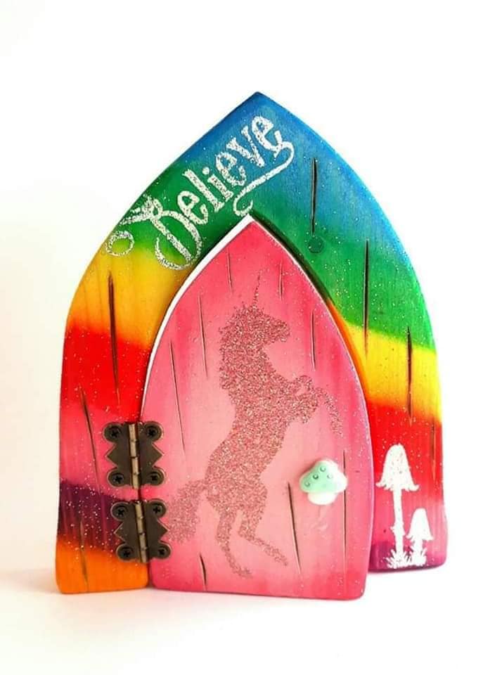 Celtic Fairy Door - Believe Unicorn