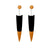 Quill Drop Earrings Black