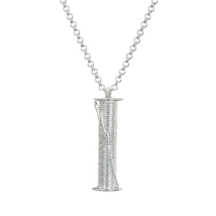 Rubyhues &#39;Spool of Thread&#39; Sterling Silver Pendant