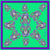 Jester Ram (Green/Purple) Silk Scarf by Debbie Millington