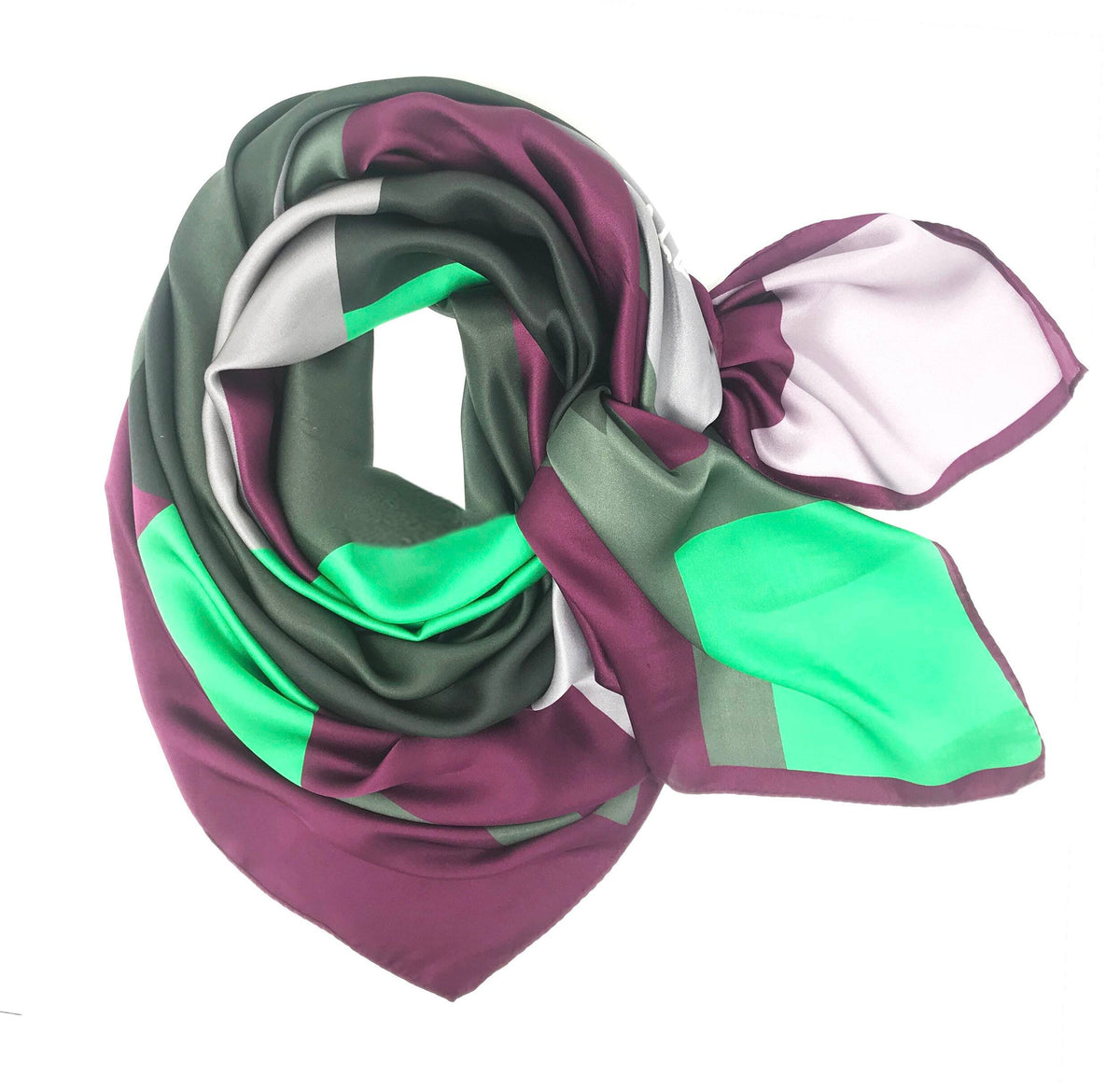 Cubic (Plum) Silk Scarf by Debbie Millington