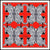 Zebras (Red) Silk Scarf by Debbie Millington