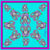 Jester Ram Turquoise Silk Scarf by Debbie Millington