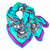 Jester Ram Turquoise Silk Scarf by Debbie Millington