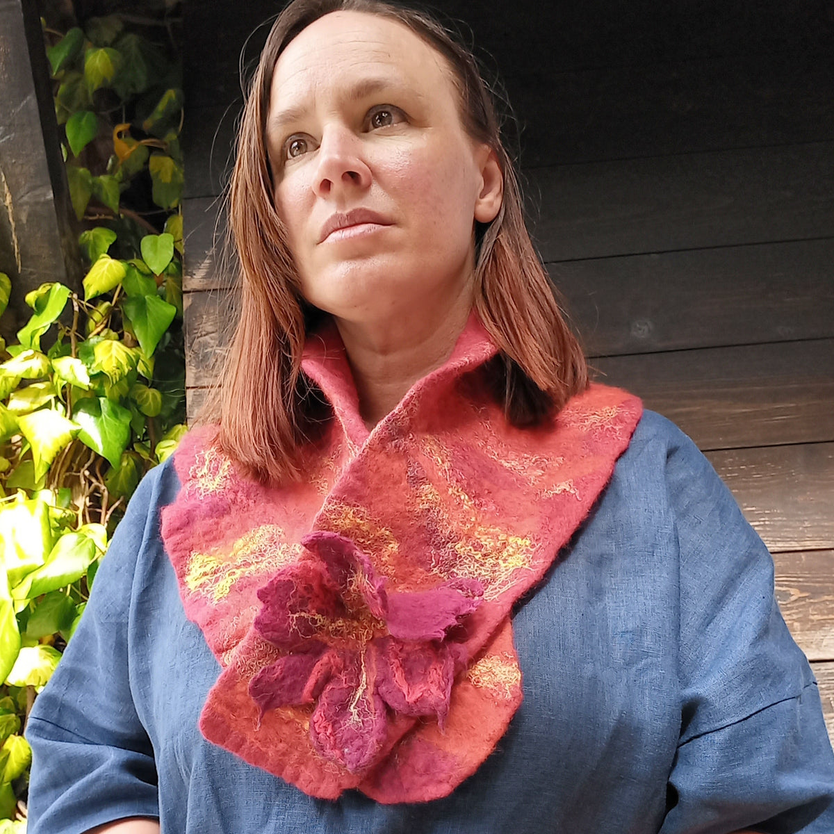 Lux Collar Red Maroon